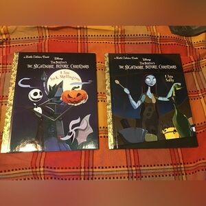 The nightmare before christmas little golden books 2 in set -NEW